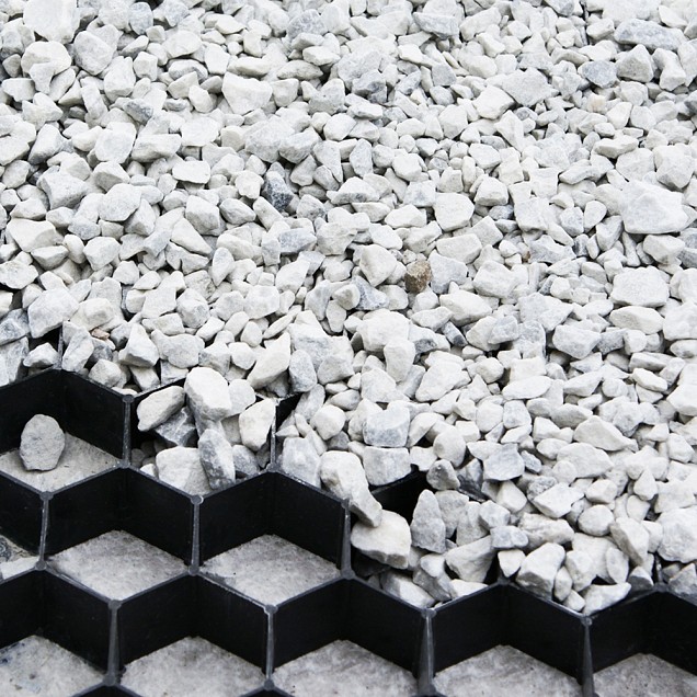 Trudigravel + doek 70 gr/m² zwart 120 x 80 x 3 cm ~