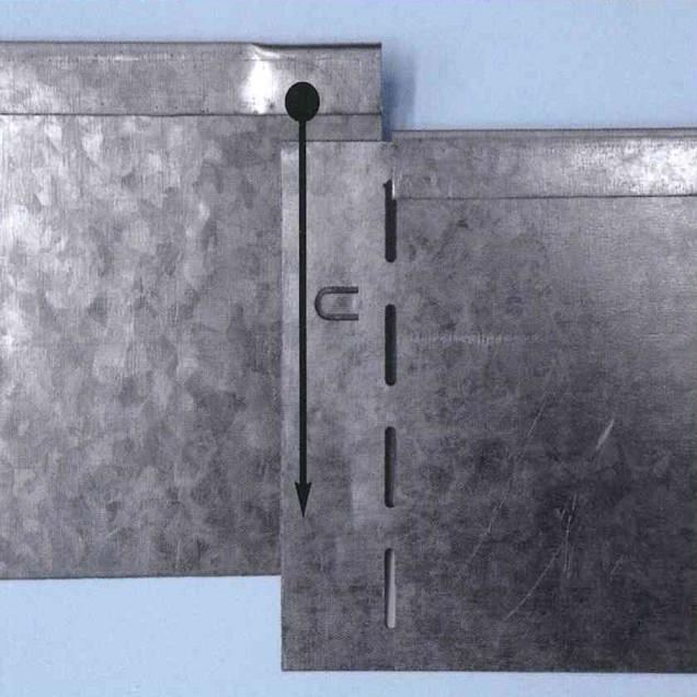 Graskant metaal 13 x 118 cm ~