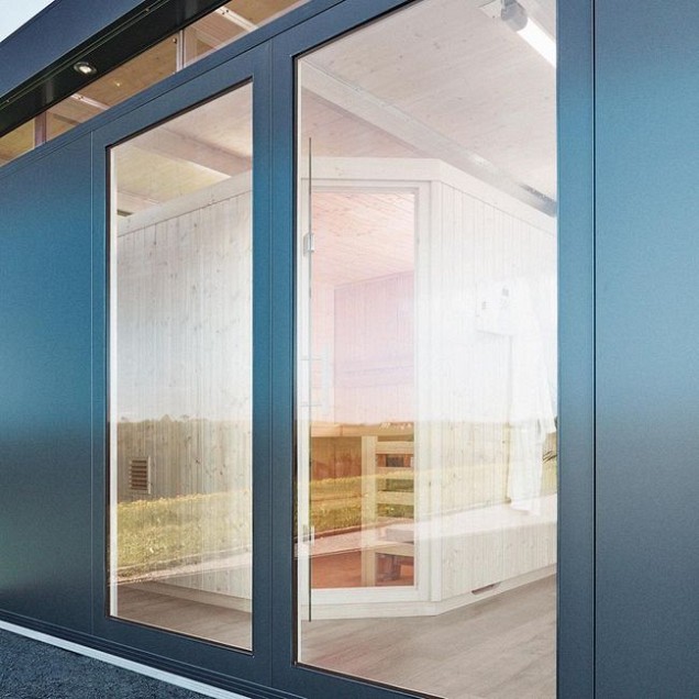 Glaselement CN kwartsgrijs met. ~