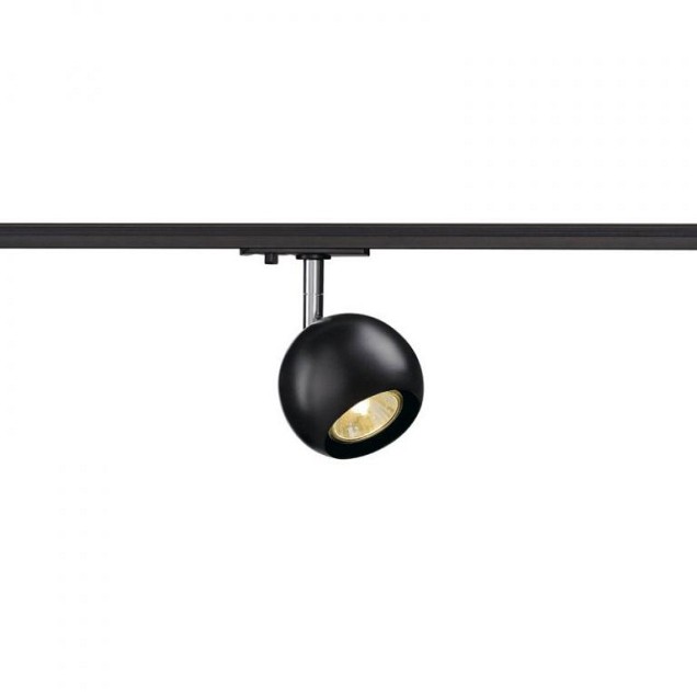 LIGHT EYE 1 GU10 SPOT zwart/chroom 1xGU10, 1-Fase (uitlopend 2024) ~