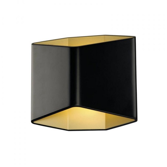 CARISO WL-2 zwart/messing 1xLED 2700K ~