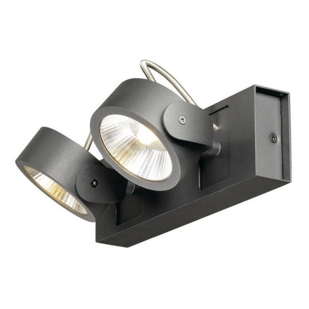 KALU LED 2 zwart 2xLED 3000K 60° ~