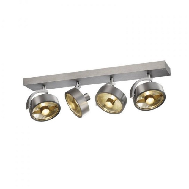 KALU Quad wandlamp alu geborsteld 4xES111 ~