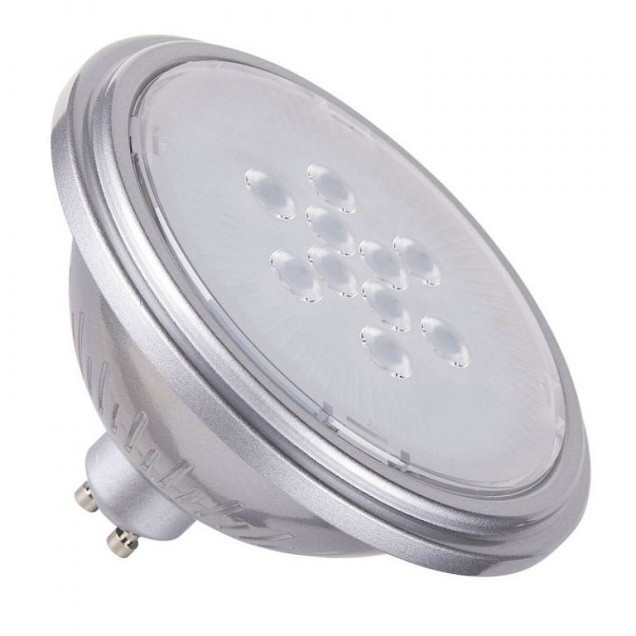 QPAR111 GU10 led zilver 7W 2700K CRI90 25° (uitlopend 2025) ~