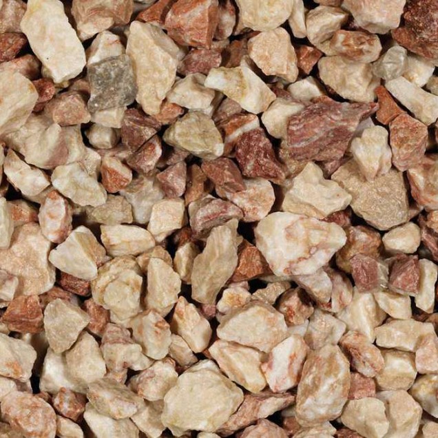 Tiroler rood brokjes 70-120 mm. - 0,33 m³ BigBag à 500 kg. (uitlopend 2026) ~