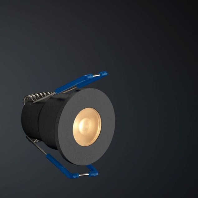 LED 12 st veranda inbouwspot Valencia BLACK, warm wit incl.: afstandsbediening, trafo en bekabeling~