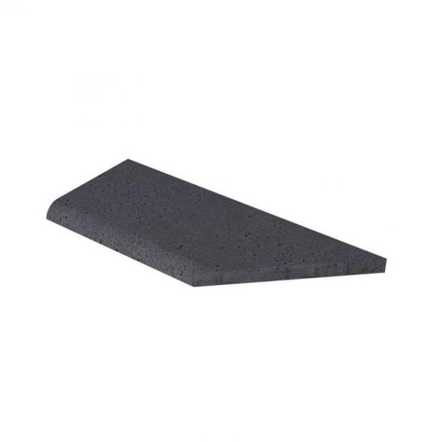 Schellevis Oudhollandse zwembadrand hoek links antraciet 100/60x40x5 cm. ~