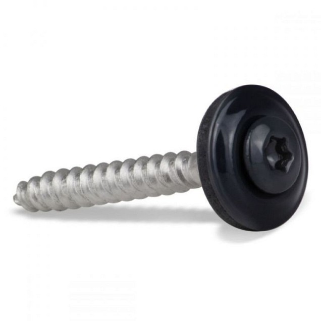 Daktrimschroef RVS met zwarte kop en EPDM ring, 4.5x35 mm, 200 stuks ~