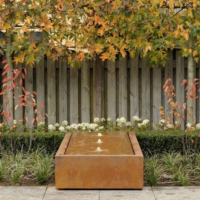 CorTen watertafel (LxBxH) 300x100x40 cm. (3 mm.) ~