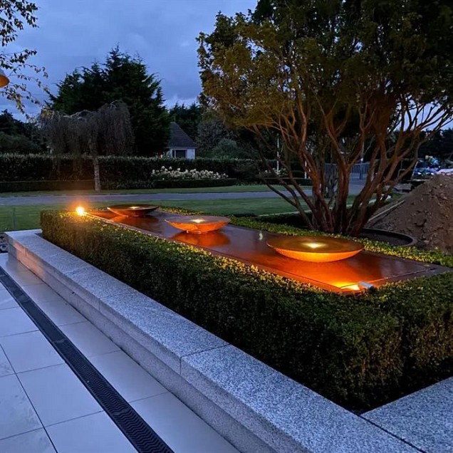 CorTen watertafel (LxBxH) 500x100x52 cm. (3 mm.) ~