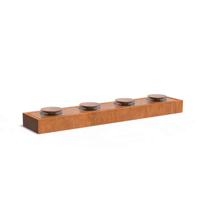 CorTen watertafel (LxBxH) 500x100x52 cm. (3 mm.) ~