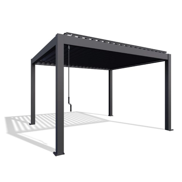 Pergola 3x3 donkergrijs met. ~