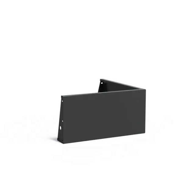 Aluminium keerwand 50 cm. buitenhoek 100 cm. (4 mm.) ~