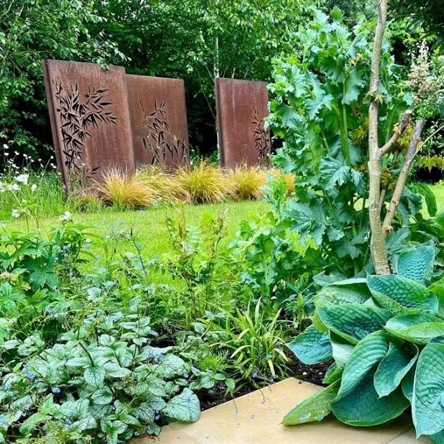 CorTen paneel natuur 2 (BxDxH) 110x5x180 cm. (2 mm.) ~