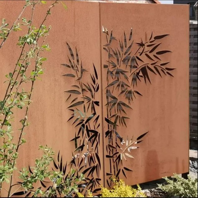 CorTen paneel natuur 2 (BxDxH) 110x5x180 cm. (2 mm.) ~