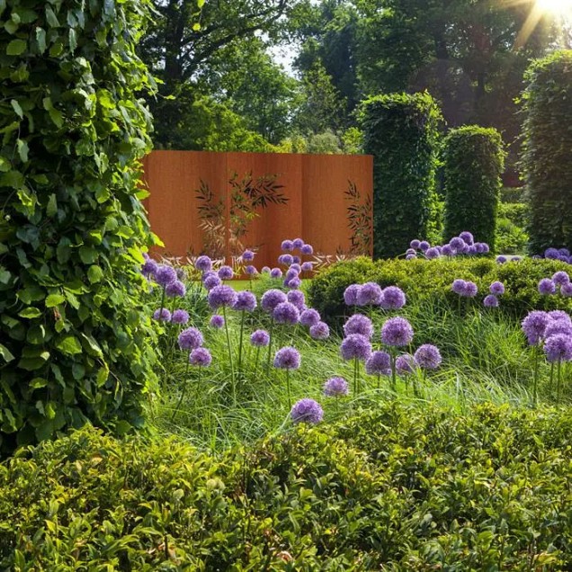 CorTen paneel natuur 4 (BxDxH) 110x5x180 cm. (2 mm.) ~