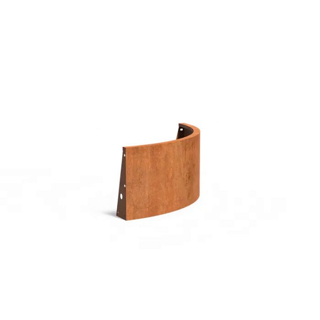 CorTen keerwand 50 cm. buitenbocht 100 cm. (3 mm.) ~