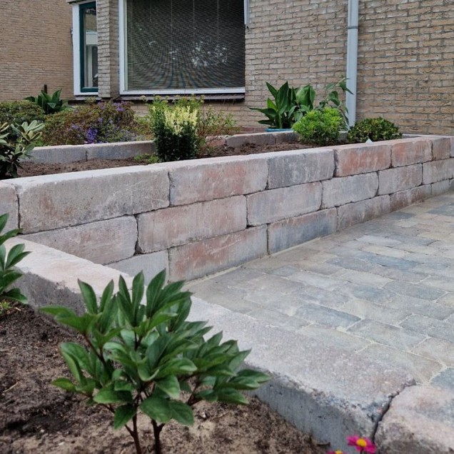 Muurblok Tricolore getrommeld 60x15x15 cm. ~