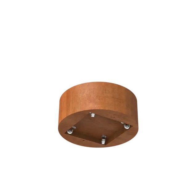 Ronde CorTen bloembak met wielen ( ØxH) Ø100x40 cm. (2 mm.) ~