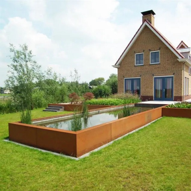 CorTen vijver (LxBxH) 600x100x60 cm. (3 mm.) ~