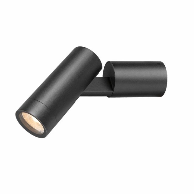 S-TUBE wand rond zwart 1xGU10 ~