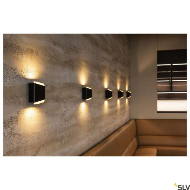 CARISO WL-2 zwart/messing 1xLED 2700K ~