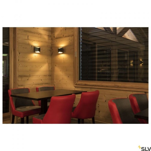 CARISO WL-2 zwart/messing 1xLED 2700K ~