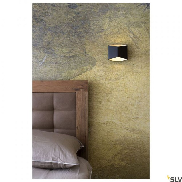 CARISO WL-2 zwart/messing 1xLED 2700K ~