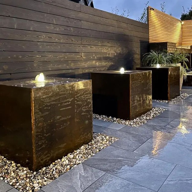 CorTen waterblok 70x70x70 cm. (3 mm.) ~