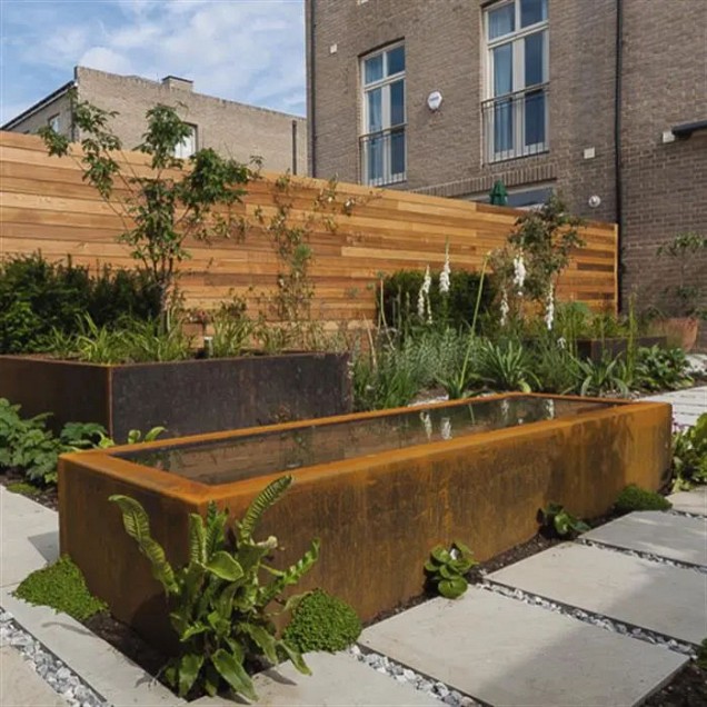 CorTen vijver (LxBxH) 300x100x40 cm. (3 mm.) ~