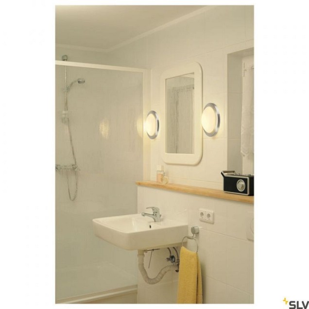 MELAN alu geborsteld/glas gesatineerd 1xE27 ~