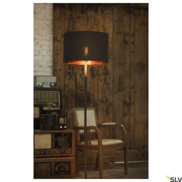 FENDA staande lamp voet enkel zwart 1xE27 zonder kap ~