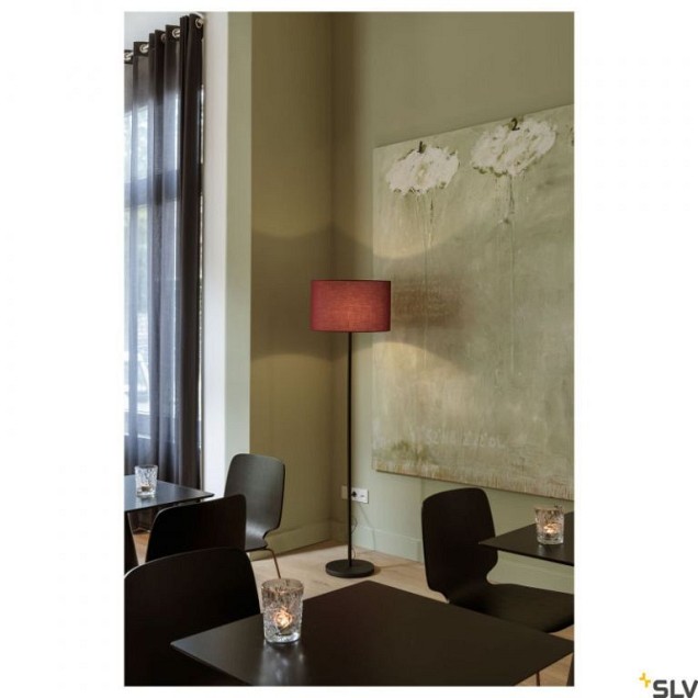FENDA staande lamp voet enkel zwart 1xE27 zonder kap ~