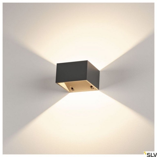 LOGS WALL antraciet 1xLED 3000K ~