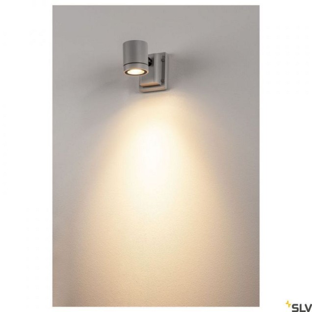 NEW MYRA WALL zilvergrijs 1xGU10 ~