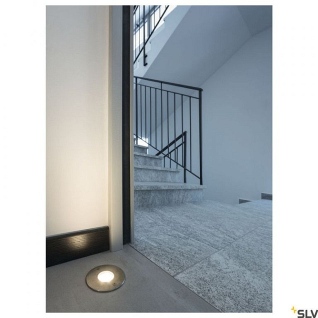 DASAR 92 LED LV rond edelstaal 1xLED 3000K ~