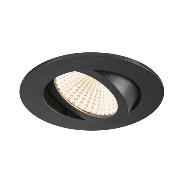 NEW TRIA 68 DL rond zwart 1xLED 2700K 60° ~