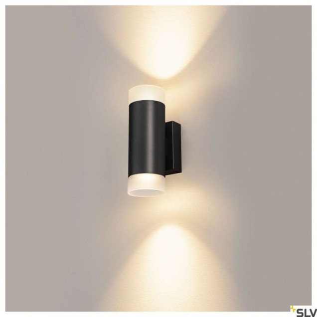 ASTINA WL UP/DOWN wandlamp zwart 2xGU10 (uitlopend 2025) ~