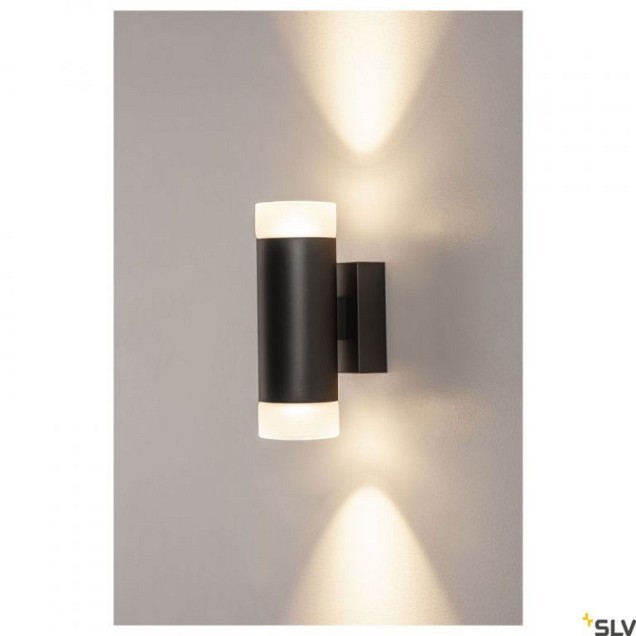 ASTINA WL UP/DOWN wandlamp zwart 2xGU10 (uitlopend 2025) ~