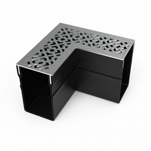 Gardendrain RVS-Inox Diamond Line Corner 6,5/10 cm. ~