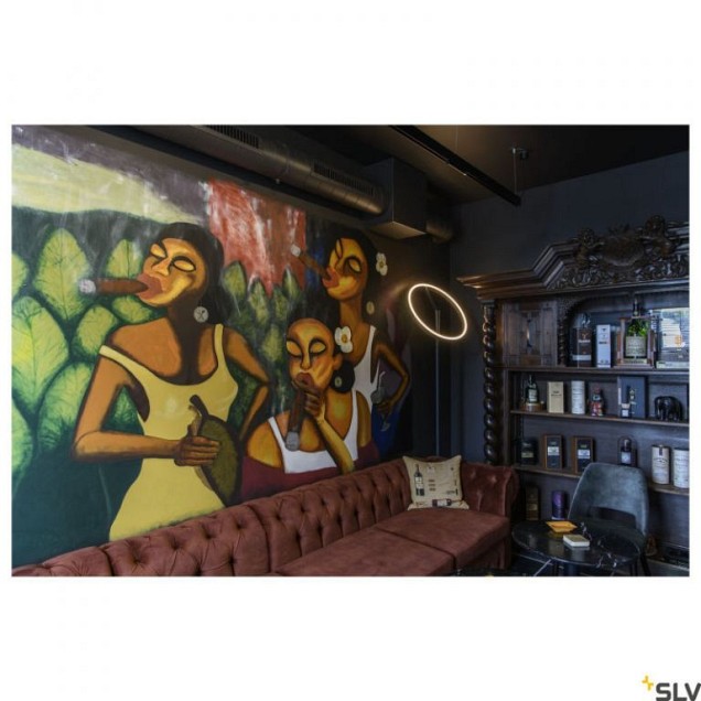 ONE STRAIGHT FL zwart 1xLED 2700/3000K ~