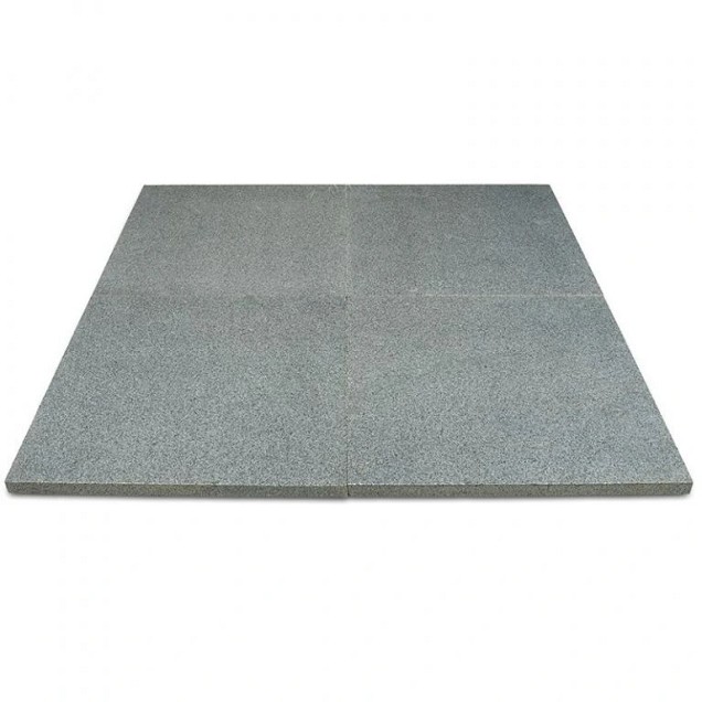 Donker grijs graniet G654 leather finish 80x80x3 cm. ~