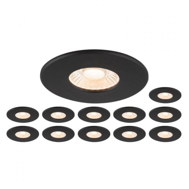 UNIVERSAL DOWNLIGHT Multipack IP65 zwart (12 stk) (uitlopend 2024) ~