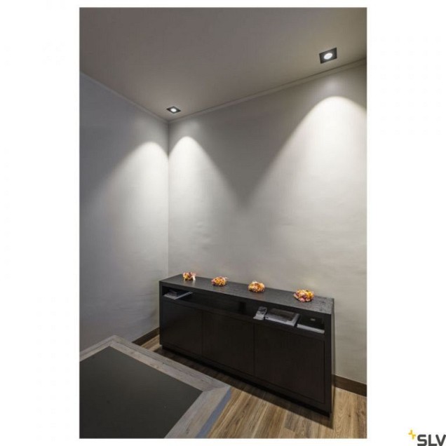 NEW TRIA 75 inbouwring vierkant zwart ~