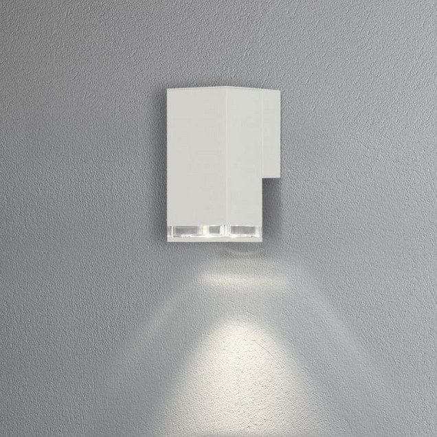 Pollux 230V wandarmatuur downspot flush 23.5cm single strip, GU10, max 1x 7W ~