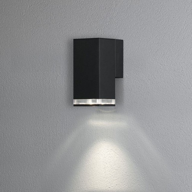 Pollux 230V wandarmatuur downspot flush 23.5cm single strip, GU10, max 1x 7W ~