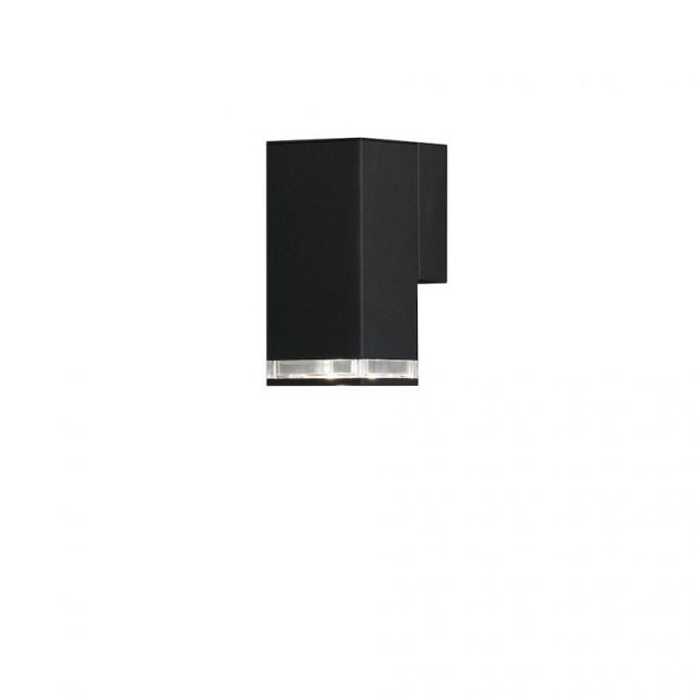 Pollux 230V wandarmatuur downspot flush 23.5cm single strip, GU10, max 1x 7W ~