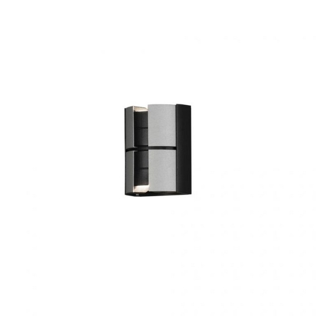 Vidar PowerLED 230V wandarmatuur flush twinlight 19cm, 2x 5W ~
