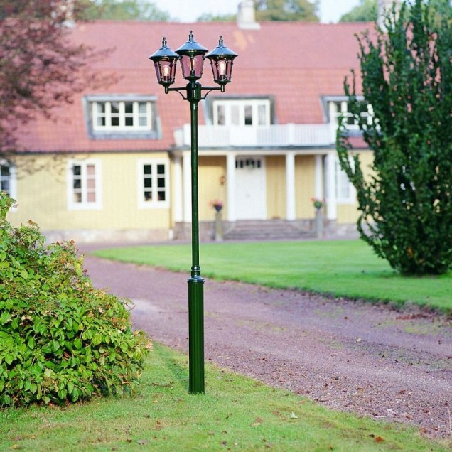 Virgo 230V staand armatuur 3-lichts 54cm excl paal, E27 max 3x 100W ~