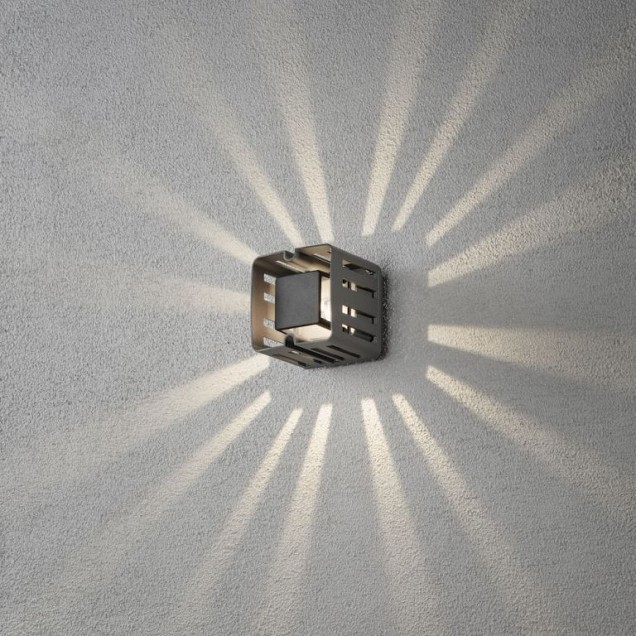 Pescara PowerLED 230V wandarmatuur flush square 11cm, 1x 3W ~